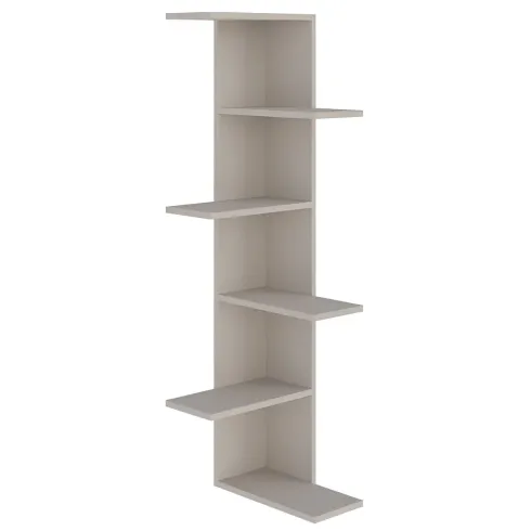 Libreria Angolare 5 Ripiani Cashmere Salvaspazio 37x37x141 cm
