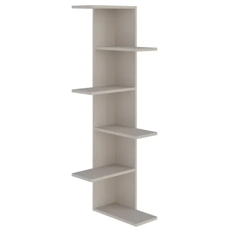 Libreria Angolare 5 Ripiani Cashmere Salvaspazio 37x37x141 cm