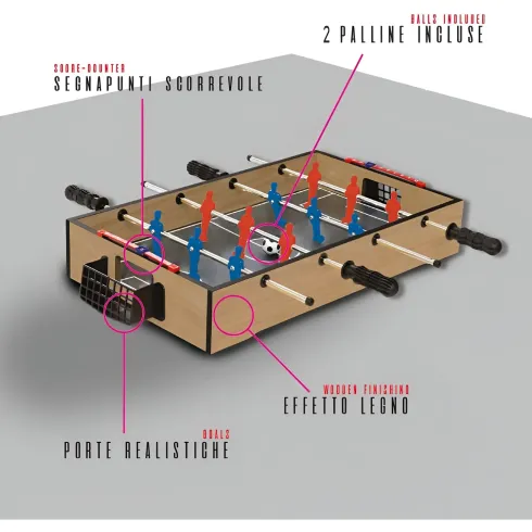 Calcetto indoor da Tavolo con Palline Segnapunti da casa