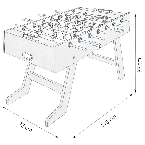 Tavolo Biliardino Calcetto Deluxe da Gioco Richiudibile Regolamentare
