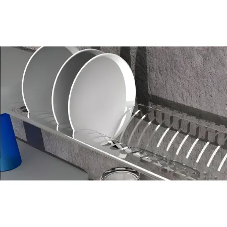 Scolapiatti per Cucina a Incasso con Vassoio Salvagocce per Piatti 86 cm