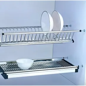 Scolapiatti da Incasso per Pensile Regolabile Organizzatore Piatti 76 cm 2