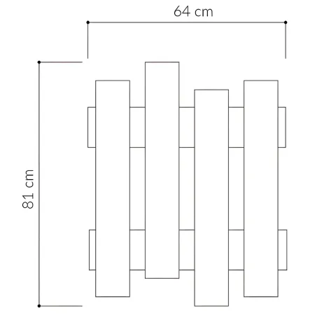 Appendiabiti a Muro per Ingresso in Legno Cashmere 8 Ganci Moderno