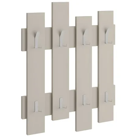 Appendiabiti a Muro per Ingresso in Legno Cashmere 8 Ganci Moderno