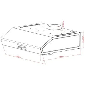 Cappa 60 cm Sottopensile per Cucina Aspiratore Potente Samet in Acciaio 2
