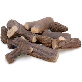 Legna Ceramica per Biocamino 9 Tronchi Decorativi Effetto Realistico