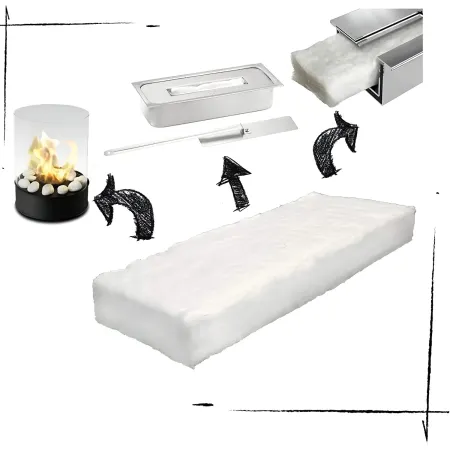 Lana in Fibra Ceramica per Biocamino Bruciatore Ricambio Universale