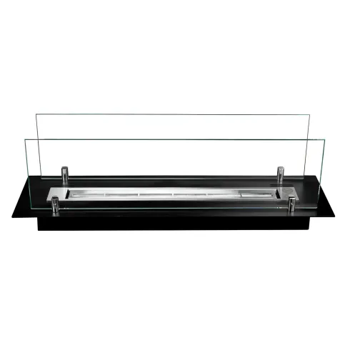 Bruciatore a Bioetanolo con Vetri da Incasso 65 cm 0,7L Acciaio Inox