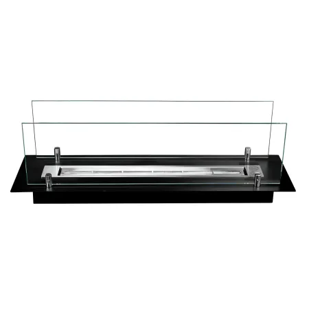 Bruciatore a Bioetanolo con Vetri da Incasso 65 cm 0,7L Acciaio Inox