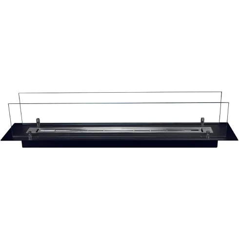 Bruciatore a Bioetanolo con Vetri da Incasso 100 cm 1L in Acciaio Inox
