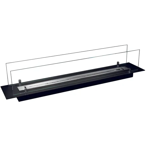 Bruciatore a Bioetanolo con Vetri da Incasso 100 cm 1L in Acciaio Inox