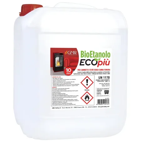 Bioetanolo Liquido per Camini e Stufe 10 Taniche 10L Ecologico Inodore