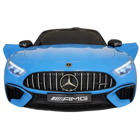 Auto Elettrica per Bambini 12V Mercedes SL63 Blu Metallizzato Cintura
