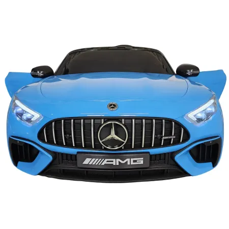 Auto Elettrica per Bambini 12V Mercedes SL63 Blu Metallizzato Cintura