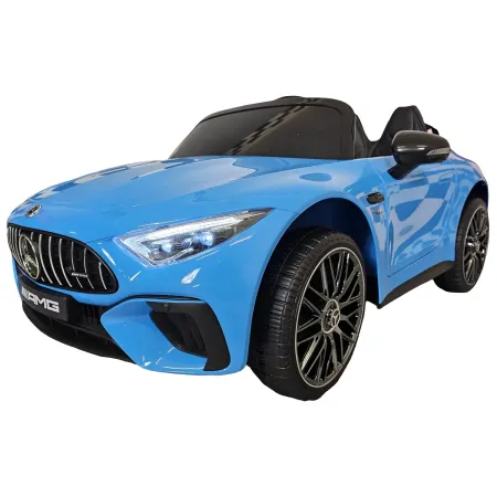 Auto Elettrica per Bambini 12V Mercedes SL63 Blu Metallizzato Cintura