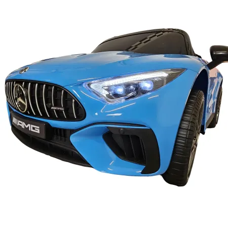 Auto Elettrica per Bambini 12V Mercedes SL63 Blu Metallizzato Cintura