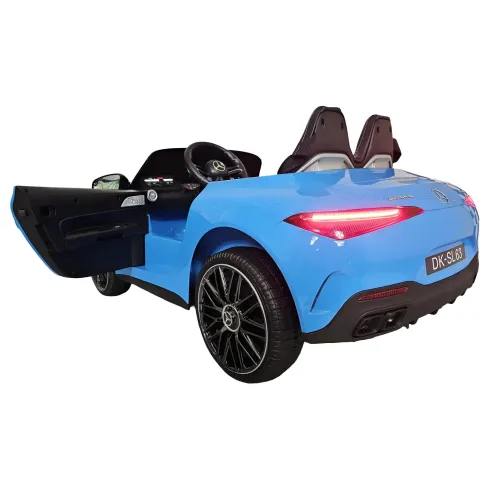 Auto Elettrica per Bambini 12V Mercedes SL63 Blu Metallizzato Cintura
