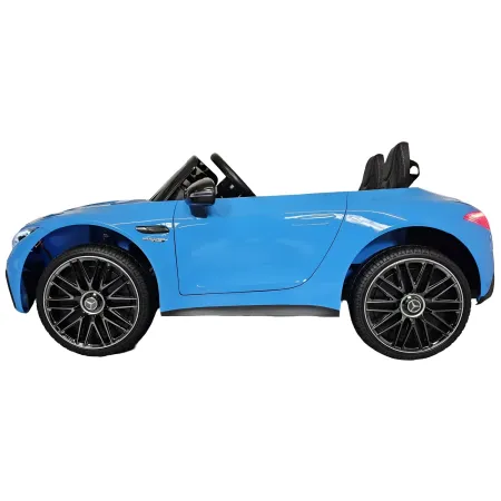 Auto Elettrica per Bambini 12V Mercedes SL63 Blu Metallizzato Cintura