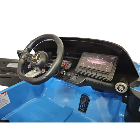 Auto Elettrica per Bambini 12V Mercedes SL63 Blu Metallizzato Cintura