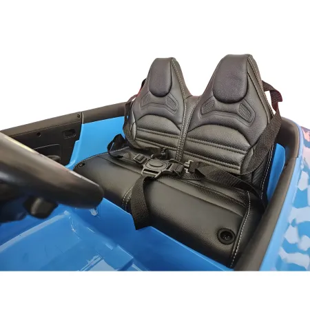 Auto Elettrica per Bambini 12V Mercedes SL63 Blu Metallizzato Cintura