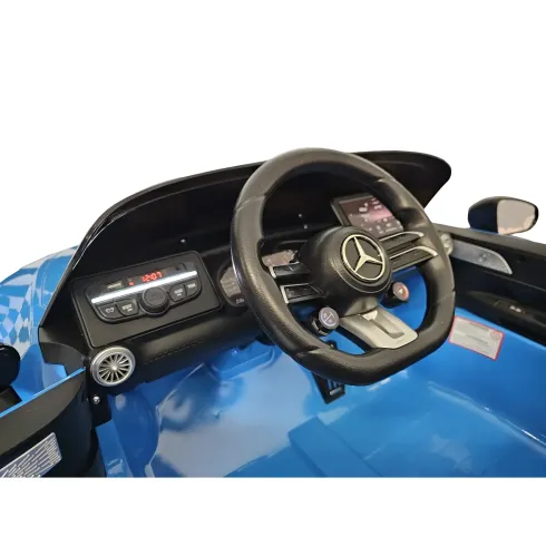 Auto Elettrica per Bambini 12V Mercedes SL63 Blu Metallizzato Cintura