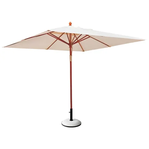 Ombrellone Quadrato 3x3 Ecru Palo Centrale in Legno da Giardino Professionale | BricoShop24