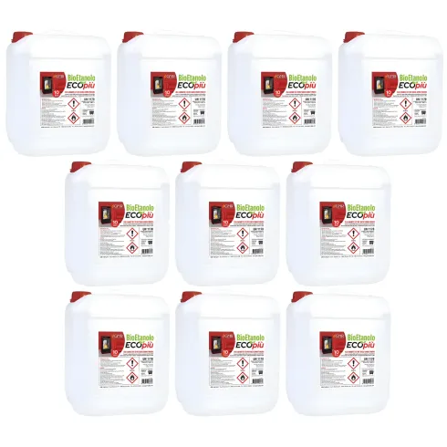 Bioetanolo Liquido per Camini e Stufe 10 Taniche 10L Ecologico Inodore
