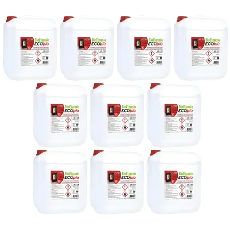 Bioetanolo Liquido per Camini e Stufe 10 Taniche 10L Ecologico Inodore