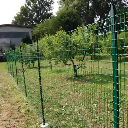 10 Paletti da 250 cm in Ferro Plastificato Verde Pali a T per Terreni
