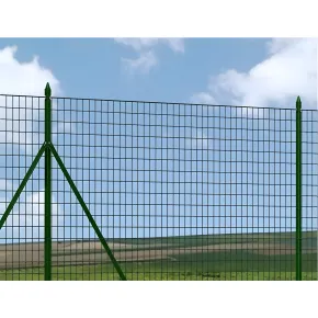 10 Paletti Recinzione da 175 cm  in Ferro Plastificato Verde 2