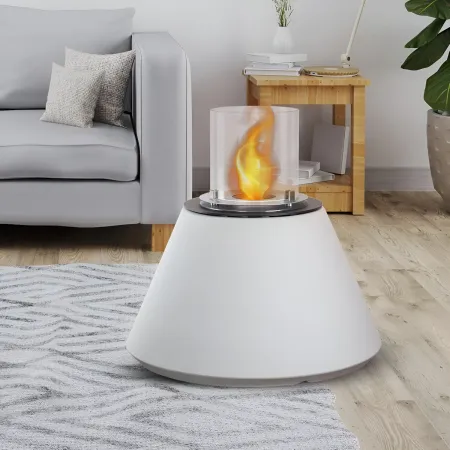 Camino Bioetanolo 1,5L Cono Ø60 Bianco da Terra da Interno Esterno