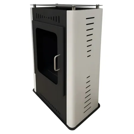 Stufa a Bioetanolo 1,2L da Pavimento 3,4 kW in Acciaio Inox Bianco