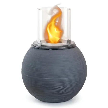 Camino Bioetanolo 1,5L Ghisa Grigio Ø40 da Terra Fiamma Reale Portatile