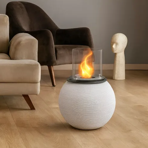 Camino Bioetanolo 1,5L Bianco Ø40 da Terra Fiamma Reale Portatile