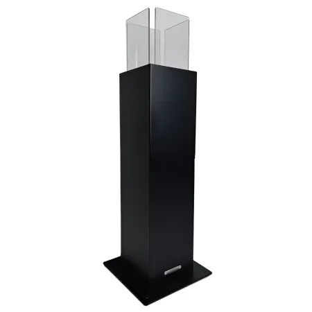 Camino a Bioetanolo a Colonna 70cm Nero 3kW da Giardino Moderno