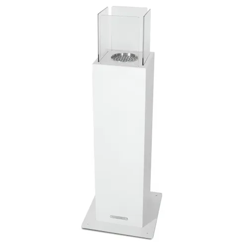 Camino a Bioetanolo a Colonna 70cm Bianco 3kW da Giardino Moderno