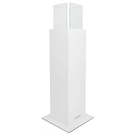 Camino a Bioetanolo a Colonna 70cm Bianco 3kW da Giardino Moderno