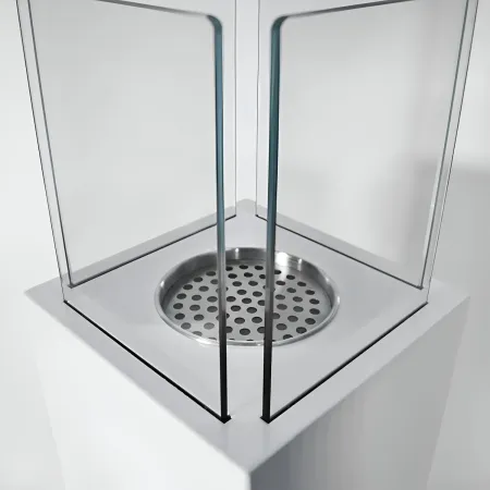 Camino a Bioetanolo a Colonna 70cm Bianco 3kW da Giardino Moderno