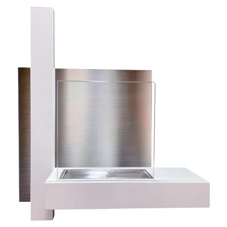 Camino a Bioetanolo 1,5L da Parete Ecologico Bianco Moderno 3,5 KW