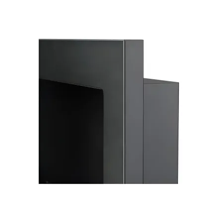 Camino a Bioetanolo da Incasso 2kW Nero in Acciaio Inox 65x12x40 cm