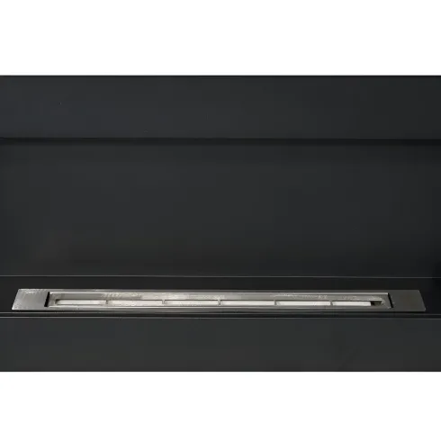 Camino a Bioetanolo da Parete 2,5 KW Nero Fiamma Reale Lana di Roccia