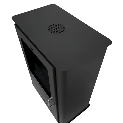 Stufa a Bioetanolo 1,2L da Pavimento 3,4 kW in Acciaio Inox Nero