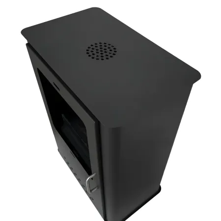 Stufa a Bioetanolo 1,2L da Pavimento 3,4 kW in Acciaio Inox Nero