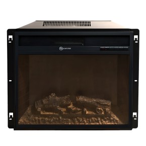 Insero Camino Elettrico da Incasso 1800 W Termostato Digitale Nero 2