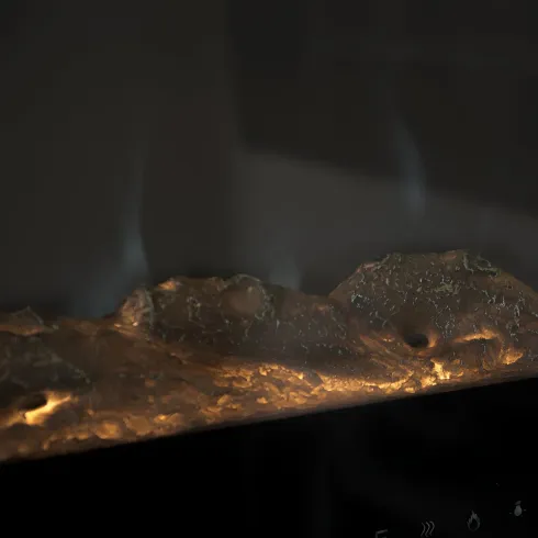 Camino Elettrico da Parete 1500 W Vetro Temperato LED Multicolore