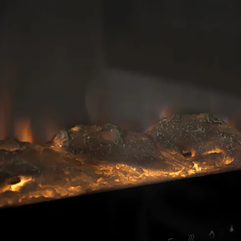 Camino Elettrico da Parete 1500 W Vetro Temperato LED Multicolore
