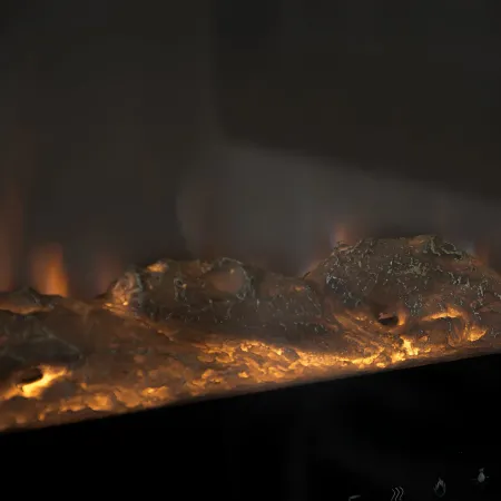 Camino Elettrico da Parete 1500 W Vetro Temperato LED Multicolore