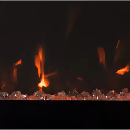 Camino Elettrico da Parete 1500 W Vetro Temperato LED Multicolore