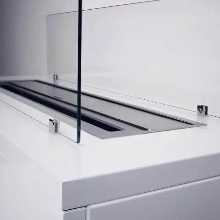Camino a Bioetanolo da Pavimento 4,5L Bianco Autoportante 4kW Moderno