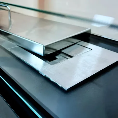 Camino a Bioetanolo 4,5L Nero da Appoggio 4kW da Interno Esterno